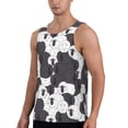 thumbnail image 2 of Gukieu Black And White Sheeps Print Men's Quick Dry Fitness Vest, Round Neck Sleeveless Fitness Bodybuilding Top-3X-Large, 2 of 7