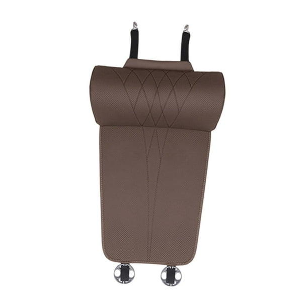 Cojín de Extensión para Piernas de Asiento de Automóvil Almohadilla Soporte Universal para Rodillas Cojín Ergonómico Forma C Material Cuero PU Adecuad Marrón