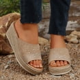 thumbnail image 4 of MKLEKYY Sandalias Cómodas de Verano para Mujer, de Tejido Liso, Informales, Con Punta Abierta, Cómodas, para Playa, 4 of 4
