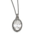 thumbnail image 1 of Collier Ovale en Cristal en Acier Inoxydable 18 Po, 1 of 3
