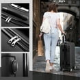 thumbnail image 4 of Zimtown 3 Piece Nested Spinner Suitcase Luggage Set With TSA Lock Black, 4 of 13
