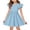 #A14-Light Blue, variant on Abcomgle Girls Summer Dress Size 7-8 Casual A-Line Flutter Sleeve Tshirt Dresses Solid Pleated Crew Neck Swing Sundresses for 4-14t Kids,Pink