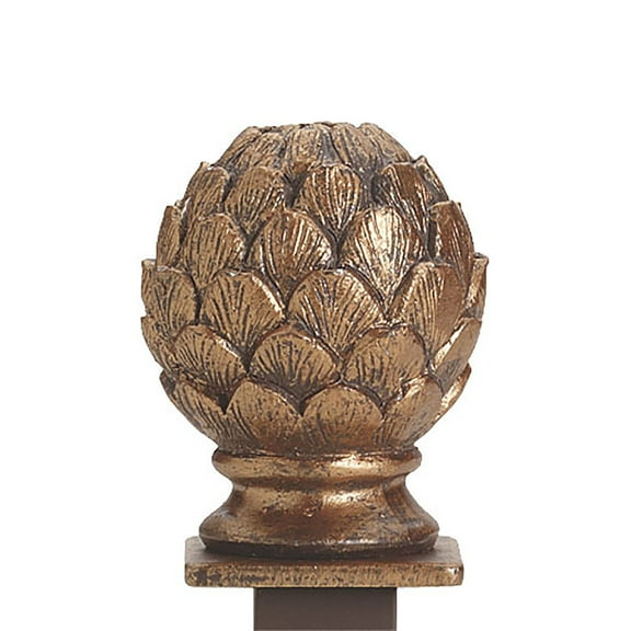 Boutique Cobblestone Artichoke Square Fitting Finial