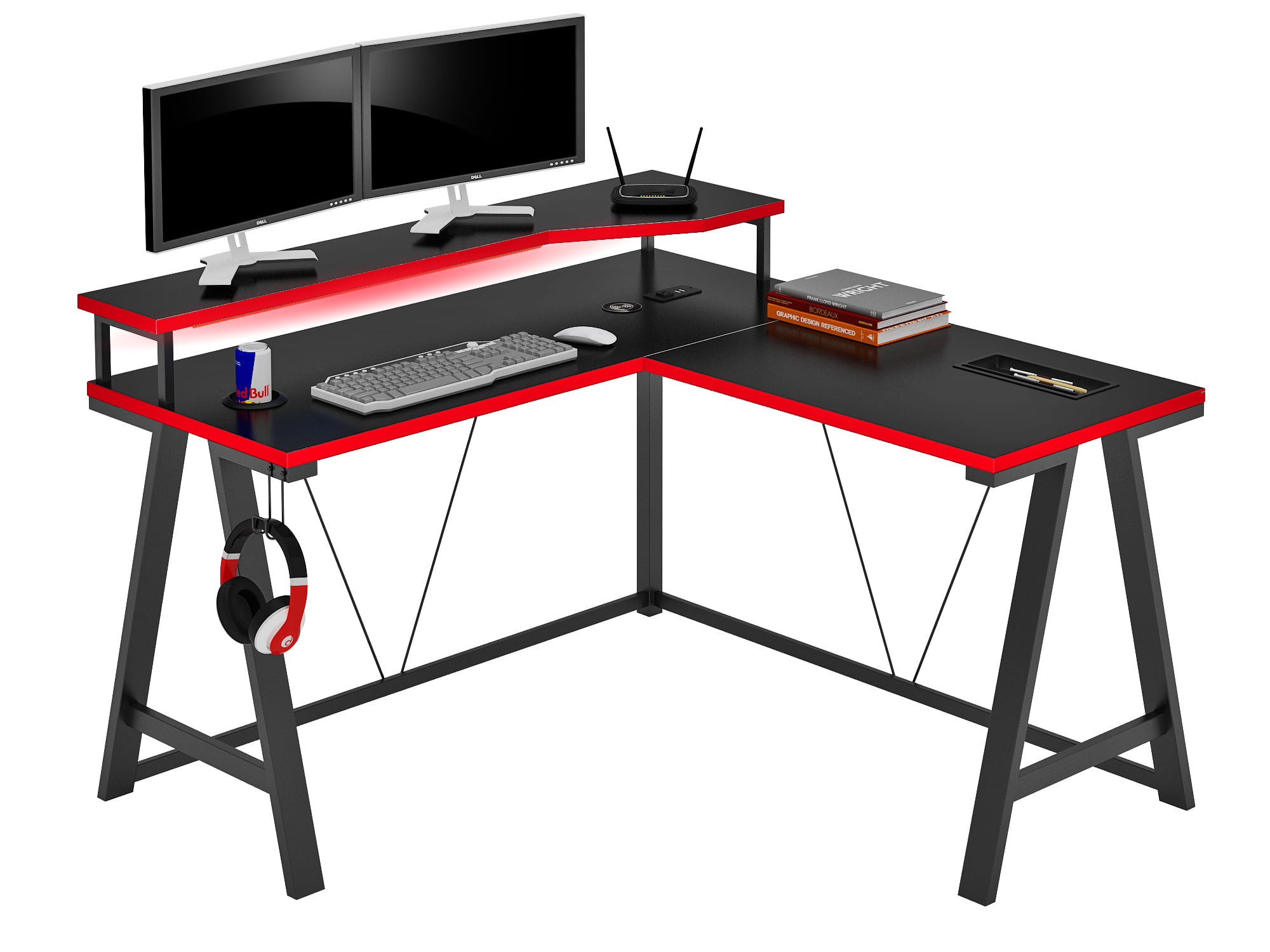 Z-Line Series 1.5 Performance Light-Up L Shape Gaming Desk