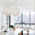 thumbnail image 3 of MSL-316-MT Crystorama Lighting Marselle - 6 Light Pendant-23 Inch Tall and 22 Inch Wide-Matte White Finish, 3 of 8