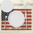 thumbnail image 3 of Ambesonne USA Place Mats Set of 4, Independence Day in July, Standard Size, Cream Red Navy Blue, 3 of 6
