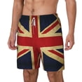thumbnail image 5 of Mens British Flag Natural Swimming Trunks with Compression Liner Beach Quick Dry Swim Shorts, 5 of 6
