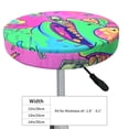 thumbnail image 4 of Fotbe Psychedelic Cartoon Frog Stool Covers Round,Waterproof Round Bar Stool Covers Bar Chair Covers Washable Stool Cushion Slipcover for 12-14 Inch Chair-12 inch, 4 of 7
