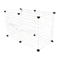 thumbnail image 1 of Pet Fence, Small Animal Cage Indoor Portable Barbed Wire Fence for Small Animals, Guinea Pigs, Rabbit Kennel Box Fence Tent 13.7*13.7 Inch(White, Without Door), 1 of 1