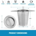 thumbnail image 2 of Zulay Kitchen Large Stainless Steel Tea Filter For Loose Tea, 2 of 6