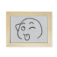 thumbnail image 1 of Stick lengua negro patron de Escritorio de madera Arte Pintura 6x8 pulgadas marco de foto foto, 1 of 4