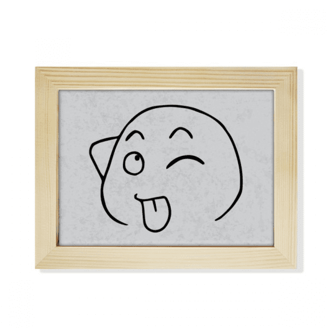 Stick lengua negro patron de Escritorio de madera Arte Pintura 6x8 pulgadas marco de foto foto