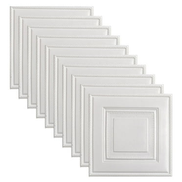 Splihome 10 Pcs 3D Wall Panels Peel and Stick, Faux Brick Wallpaper Sticker with Self-Adhesive Waterproof Foam for Interior Wall Decor, Bathroom, Home Decoration (White)