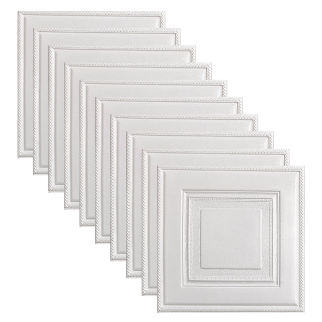 Bgsha 10 PCS 3D Self-adhesive Tile Stone Brick Wall Sticker Soft Foam Panels