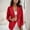 Red, variant on Women's Work Oversized Blazer Long Sleeve Business Lapel Blazer Red XXL
