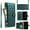 Dark Green, variant on TECH CIRCLE Crossbody Wallet Case for iPhone Air 2025, Elegant PU Leather Zip Pocket TPU Bumper Foldable Stand Cover with Lanyard & Shoulder Strap, Card Holder, White