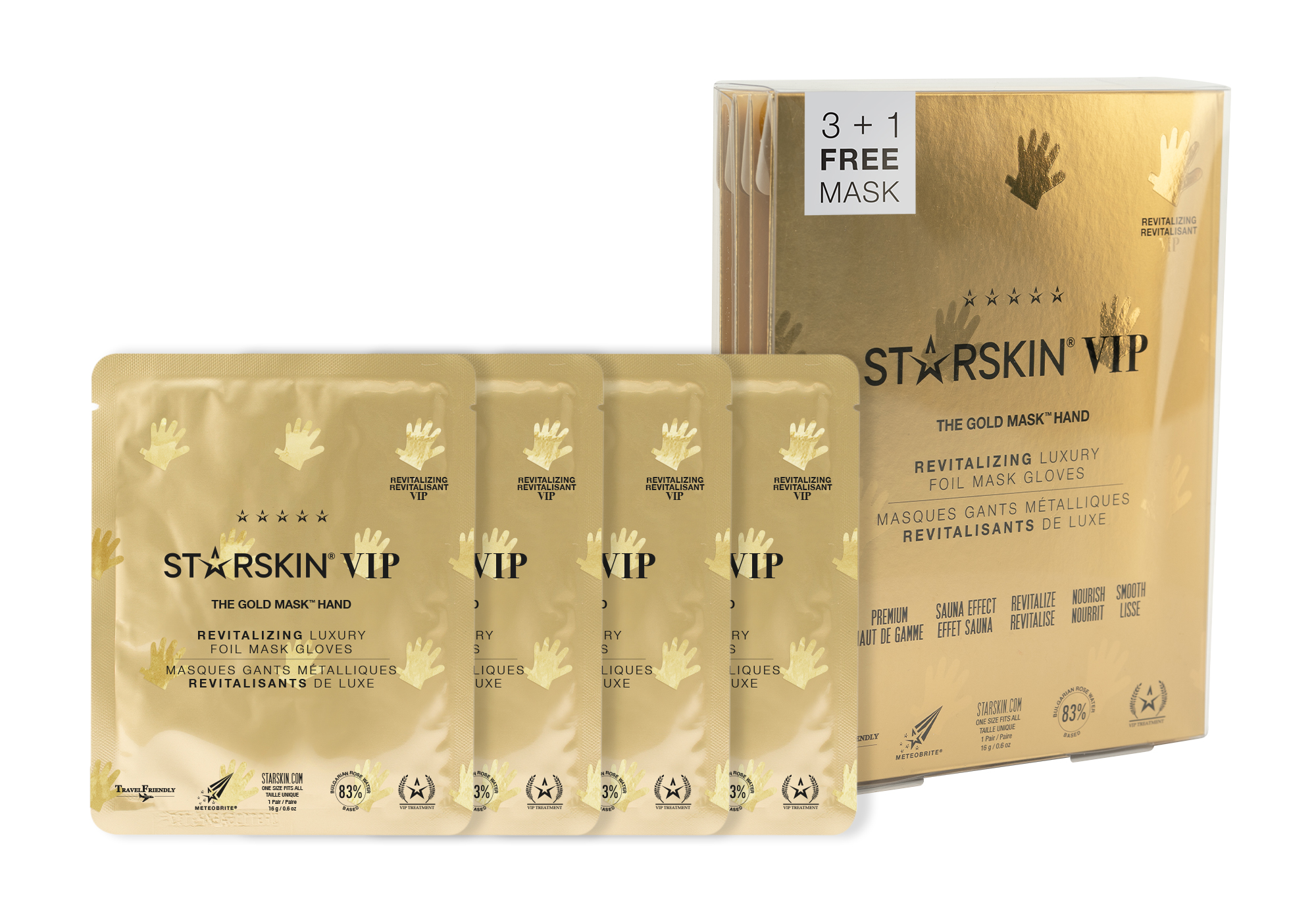Starskin The Gold Mask Hand 3+1 Pack, 9.1 oz