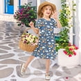 thumbnail image 4 of FORMRS Girls Short Sleeve Dress Summer Casual Round Neck A-line Beach Sundress, Sizes 2T-8T, Cartoon Mail Truck Pattern, 4 of 8