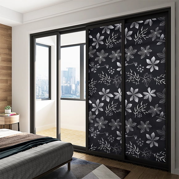 Clearance,olkpmnmk Static Cling Privacy Window Film Black B Lackout Removable No Adhesive,Accessories,Stickers