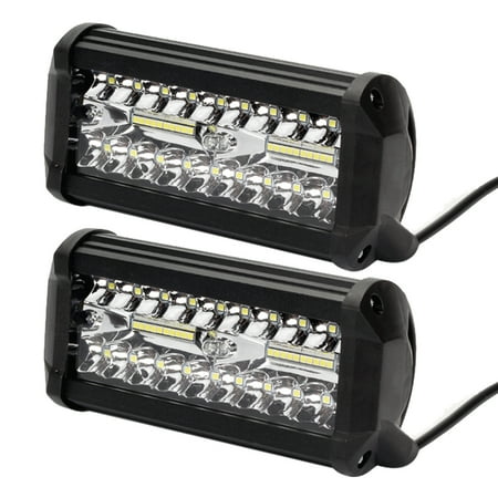 

THRENS 7Inch 2PCS 800W Spot & Flood Combo Bar Driving Waterproof Led Work Light Triple Rows Off-Road Truck Car ATV SUV Jeep Cabin Boat
