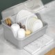 thumbnail image 4 of Caja de almacenamiento para vajilla, cuencos y palillos, escurridor de platos y cuencos extragrande a prueba de polvo para el hogar con tapa para el suelo de la cocina, 4 of 4
