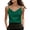 Green, variant on Elegant Ruched Spaghetti Straps Shirts for Women V Neck Cami Work Tops Summer Sleeveless Undershirts for Blazer Jackets Pink M