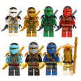 thumbnail image 1 of 8 Pc Ninja Minifigure Mini Building Block Toy, Compatible With Other Building Blocks, Boy Gift, Age 6 +-HAPDEN, 1 of 3