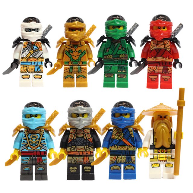 8 Pc Ninja Minifigure Mini Building Block Toy, Compatible With Other Building Blocks, Boy Gift, Age 6 +-HAPDEN