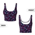 thumbnail image 6 of Uemuo Purple Butterfly Pattern Women's Sports Bra - High Impact Support, Breathable, and Comfortable Athletic Bra for Running, Yoga, and Workouts, 6 of 9