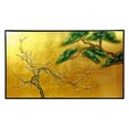 thumbnail image 2 of Oriental Furniture Gold Leaf Coffee Table, 54.00"W x16.00"H, 2 of 2
