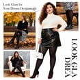 thumbnail image 3 of Plus Size Tights for Women, CaiDieNu Womens Tights, 80D Semi Opaque High Waist Pantyhose, Control Top Plus Size Tights, 2 Pairs, 3 of 7
