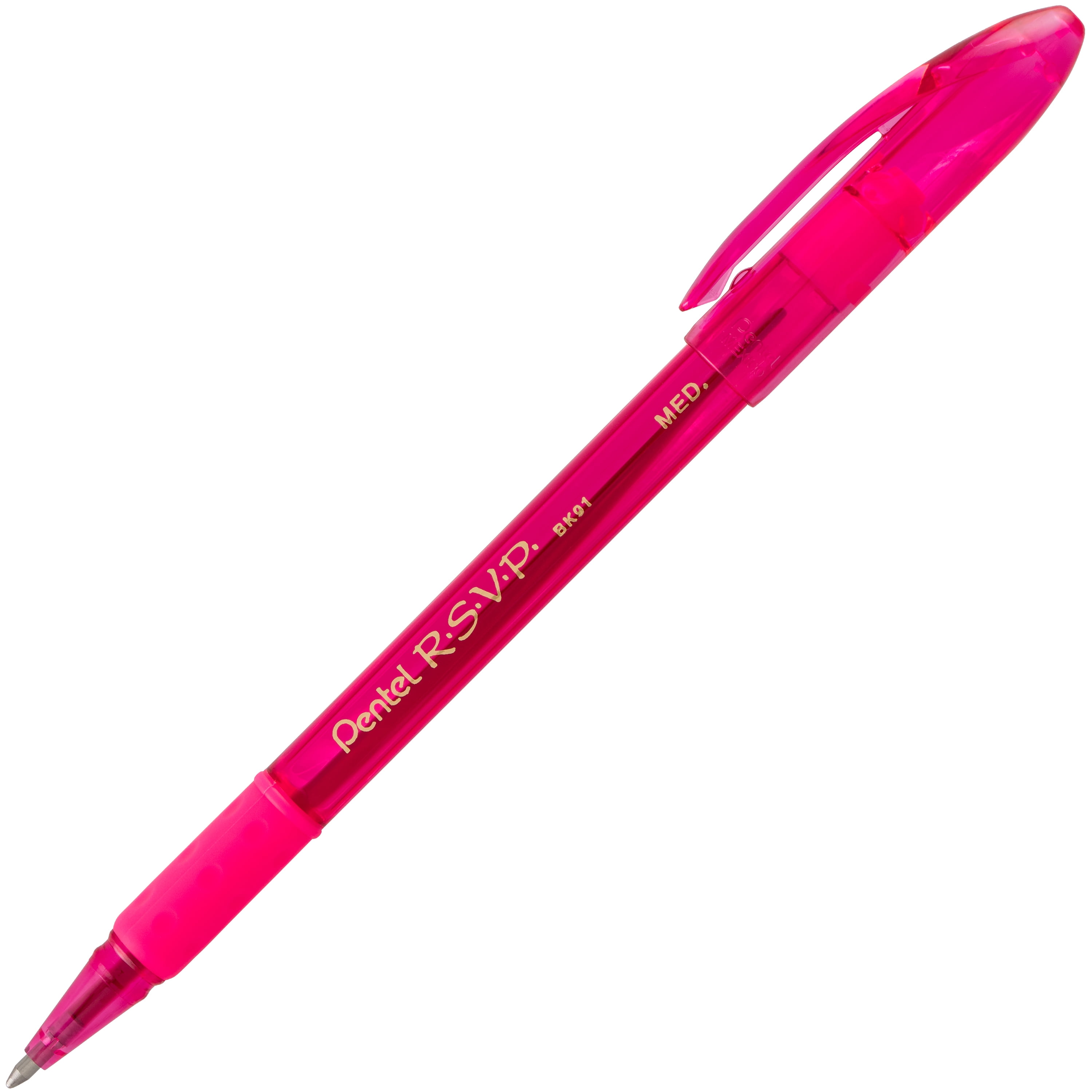 29083 PENTEL RSVP PINK MED POINT BALLPOINT PEN - Factory Select