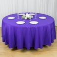 thumbnail image 3 of BalsaCircle 108" Round Premium Polyester Tablecloth Wedding Table Linens Purple, 3 of 8