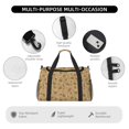 thumbnail image 4 of Easygdp Brown Flowers Bolsa de Gimnasio, Bolsa de Viaje Duffel, Bolsa de Fin de Semana con Compartimentos, Bolsa de Mano para Noche, 4 of 7