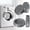 Gray-4pcs, variant on Washing Machine and Dryer Anti-Vibration Pads - Set of 4 Shock Absorber Anti-Slip Pads - 2.5" Each - Keep Your Machine Quiet and Stable