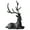 C, variant on HIELLFQ Resin Reindeer Christmas Decorations-Elegant Black Reindeer Statues Office Table Living Room Decorations 13.7"