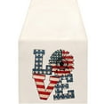 thumbnail image 2 of 4th of July Patriotic Table Runner, American Flag Theme 100% Flax Linen Indoor Outdoor Kitchen Dining Table Decor, Holiday Centerpiece for Home Party Decorations C, 2 of 4