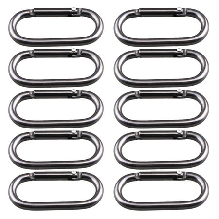 FOMIYES 20Pcs Camping Accessories Aluminum Alloy Oval Type Carabiners for Bottle Carrying