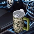thumbnail image 5 of Camouflage 40oz Tumbler– Stainless Steel Insulated Tumbler with Handle and Straw, Large Capacity Travel Cup for Hot & Cold Drinks, 5 of 6