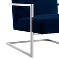 thumbnail image 2 of Nicole Miller Velvet Accent Chair Santana Upholstery, Navy/Chrome, 2 of 9