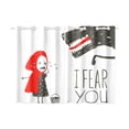thumbnail image 1 of MKHERT Funny Fairy Tale Little Red Riding Hood And Wolf Window Curtains Kitchen Curtain Room Bedroom Drapes Curtains 26x39 inch, 2 Piece, 1 of 3