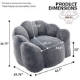 thumbnail image 7 of Bean Bag Chair, Oversized Lounge Floor Sofa with 26.7" Deep Seat, Comfy Lazy Floor Couch with High-Density Foam for Bedroom, Living Room, Apartment, Gray, 7 of 7