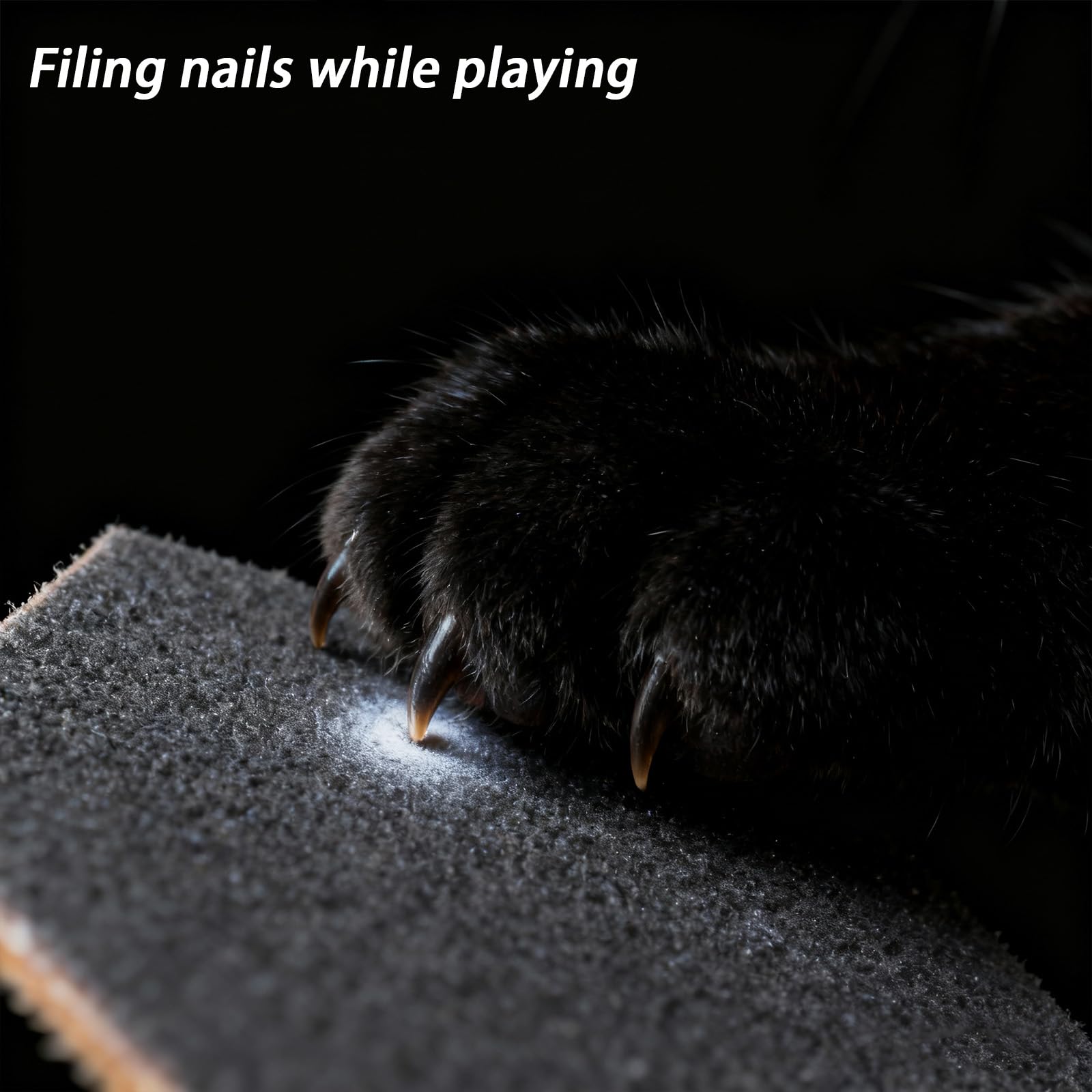 Cat Scratch Puzzle Enrichment Box, Cat Nail File Enrichment Box, Cat Scratchers for Indoor Cats, Nail File Stress Free Alternative to Clippers and Grinders,Contains Sandpaper Inside (Brown)
