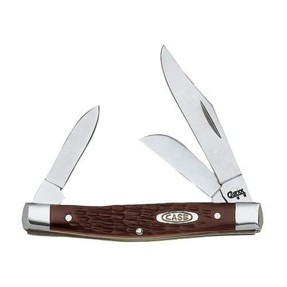 Case XX Jigged Brown Synthetic Stockman Stainless Pocket Knife 00106