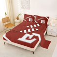 thumbnail image 2 of Erosebridal Sport Rugby Letter Monogrammed E Full Size Sheets 4-Piece for Teens,Football Gamer Bed Sheets for Boys Girls,Luxury Bedroom Decor, 2 of 5
