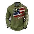 thumbnail image 4 of Dwelliawo Men's 250th Anniversary Usa Polo Shirt We the People Freedom Long Sleeve Waffle Shirts 250 Anniversary Usa Casual Shirt Polo Top Army Green 3XL, 4 of 4
