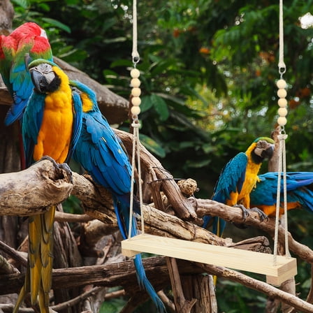 FRCOLOR Bird Perch Swing Parrot Swing Toy for Parrots Chewing 1Pack 15.6X2.7X43.3in