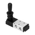 thumbnail image 5 of Lever Valve,3 Position Air Operated Valve Pneumatic Way 3 Position Manual Air Valves Air Hand 5 Way 3 Valve Pneumatic Valve Pneumatic 1/4'' Pt 1/4'' Pt 5 Valve Manual Air Hand Operated Valve, 5 of 6