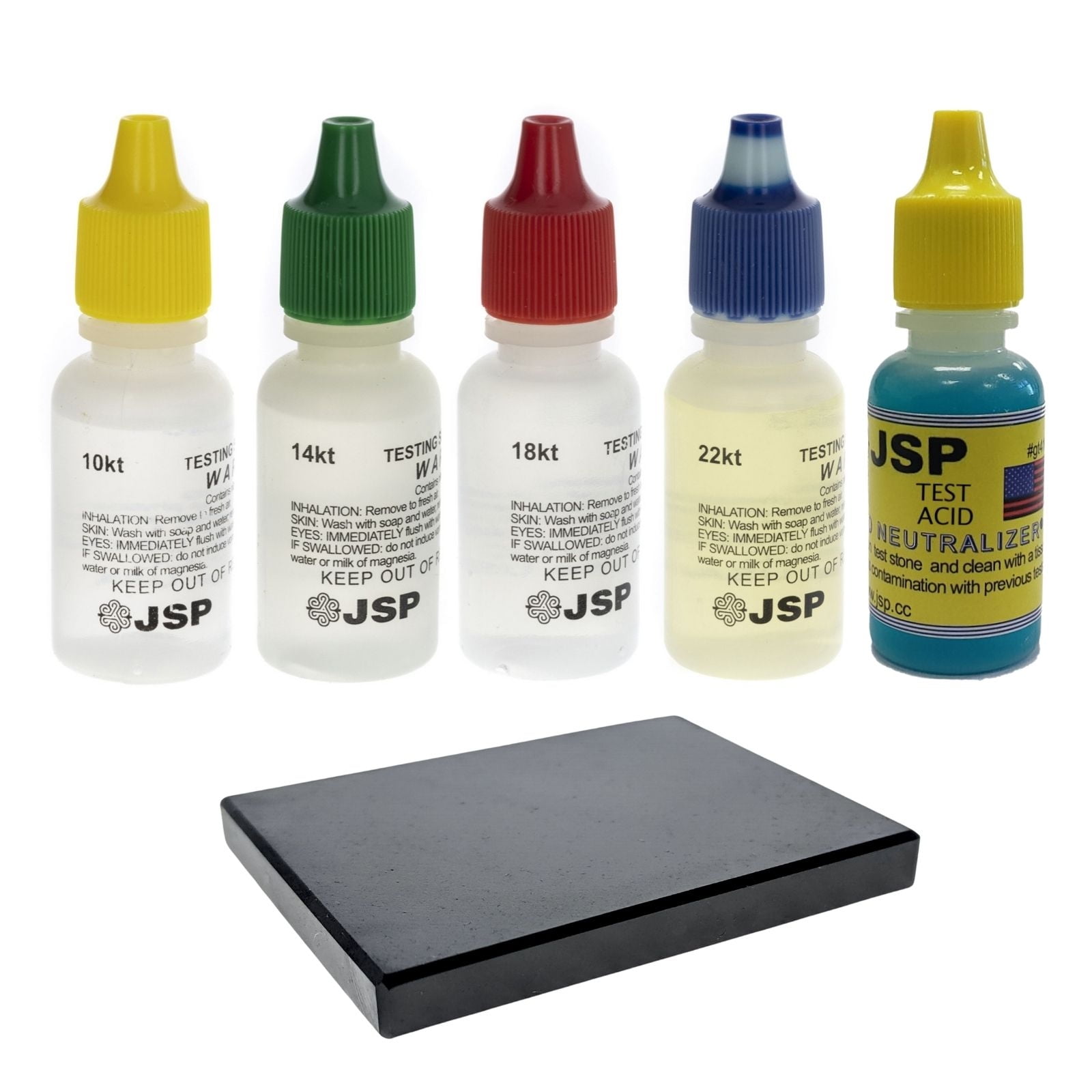 ToolTreaux 6pc 10k 14k 18k 22k Complete Gold Testing Kit and Stone