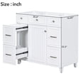 thumbnail image 2 of 36" Bathroom Vanity Cabinet, Modern Freestanding Bathroom Vanity with Soft Closing Door and 3 Drawers, White, 2 of 9